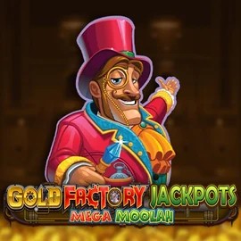 Try Gold Factory Jackpots Mega Moolah slot by Aurum Signature Studios on winnitaa.eu – logo image